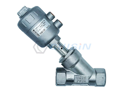 Stainless steel head threaded angle seat valve