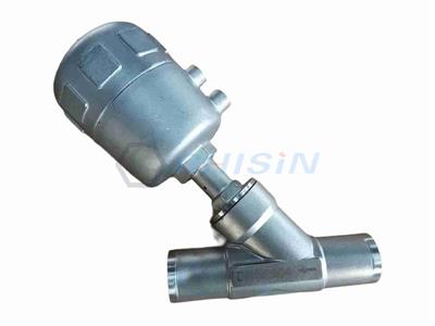 Stainless steel head welded angle seat valve DN40